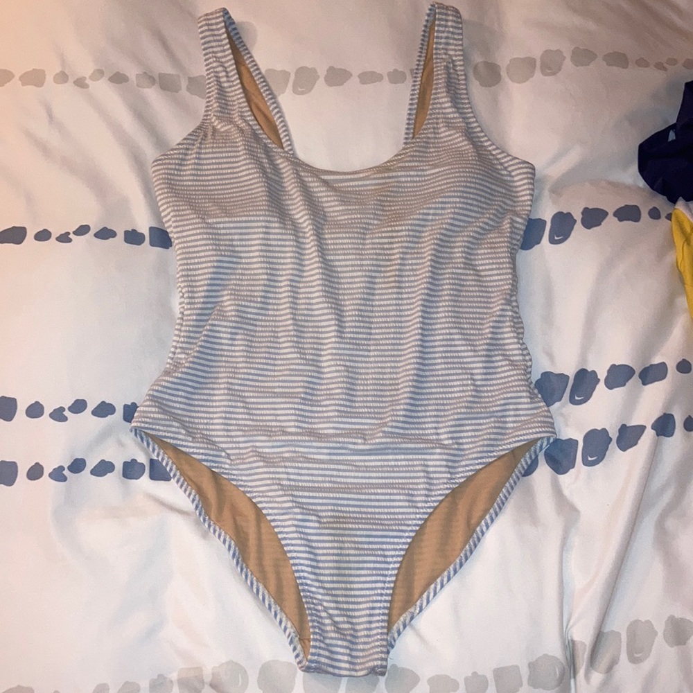 Old navy striped blue bathing suit